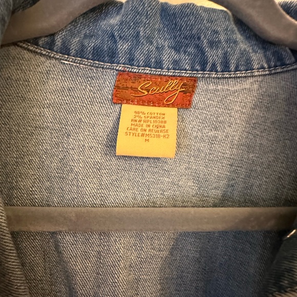 Scully Denim Jacket w/ Multicolor Suede Fringe • Western Boho • M ✨ 🤠✨ - Picture 3 of 6